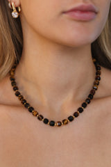 Beaded Necklace - Brown
