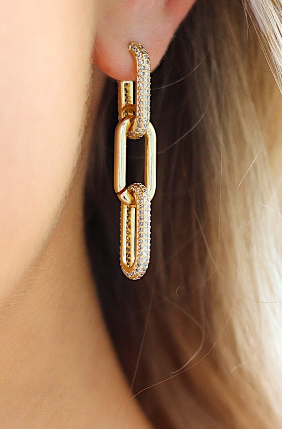 Triple Chain Earrings